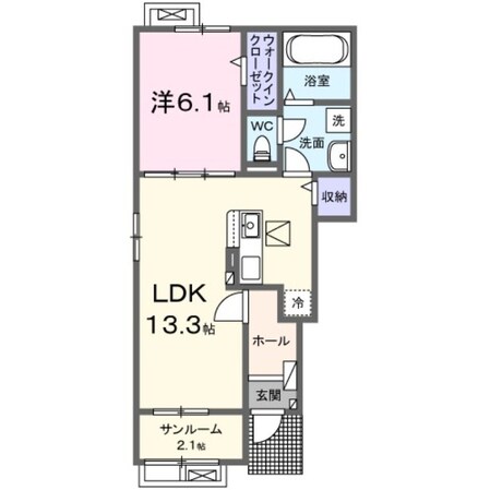 羽犬塚駅 徒歩83分 1階の物件間取画像